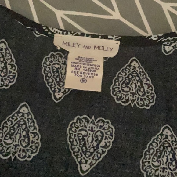 Miley & Molly racer back cotton Boho top size 34 inch bust - Picture 3 of 3